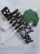 Topper na tort Hulk z brokatem