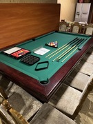 Stół bilardowy hetman 8ft (płyta kamienna) + 14 krzeseł dębowych + blat