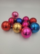 Bombki choinkowe  prl zestaw 10 sztuk kule