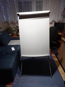 Tablica biała suchościeralna magnetyczna 100 x 70 cm na trójnogu nowa