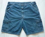 Duże męskie krótkie spodnie jeansowe WRANGLER rozm W44 3XL bojówki spodenki