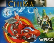 klocki chima pojazd speedorz na napęd figurka klucz napęd speedor karty