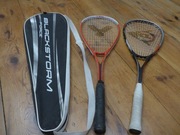 Rakiety do Squasha DUNLOP + VICTOR 2 szt , pokrowiec 