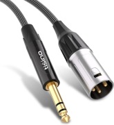 Tisino Kabel 6,35 mm TRS na XLR męski kabel audio, 20 AWG OFC 5m 
