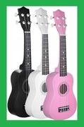 DREWNIANE UKULELE SOPRANOWE DLA DZIECI DO NAUKI 3 KOLORY + GRATIS AKCESORIA
