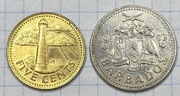 #2887 Barbados 5 i 25 centów 1973 ładne 
