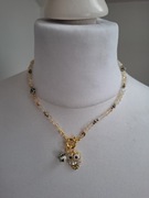 Naszyjnik handmade z naturalnych kamieni cytryn hematyt jaspis dalmatyński 