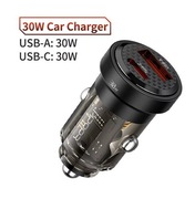 Toocki mini ładowarka samochodowa typ C + USB A PD QC3.0 5A 30 W 
