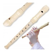 flet plastikowy prosty instrument do nauki szkolny prosty 8 otworów