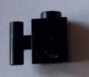 Lego 2921 Czarny klocek 1 x 1 z uchwytem 6479,6558 2szt