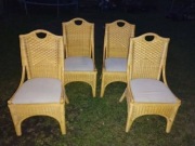 Krzesła Ratanowe Bambusowe Wiklinowe 4szt.