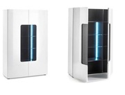 Witryna biały połysk ze szkłem 160x110 vicenza 