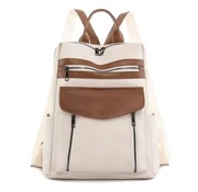 Nowy plecak damski. Przegródki. Kieszonki. Skóra ekologiczna Kolor KREMOWY 