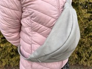 Skórzana nerka popielata szara