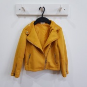 MATALAN ramoneska kurtka skórzana musztardowa dziewczynka 7 lat 122 cm