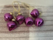 Bombki szklane 4.3cm fioletowe mix 2 szt