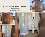 Pawilon kontener sanitarny łazienka WC kemping