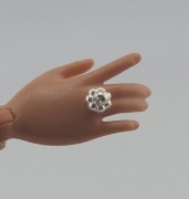 Pierścionek srebrny biżuteria dla lalek Barbie