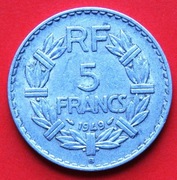 5  Franków  1949  B  r  -  Francja    