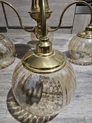 Piękny , duży mosiężny żyrandol plus kinkiety . Stary !