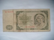 POLSKA BANKNOT PRL 50 zł 1948 r. seria EN