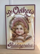 Emaliowana reklama retro Dr. Oetker – „Puddingpulver”