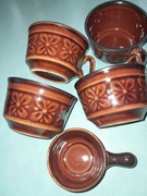 Filiżanki PRL  Pruszków kokardki 