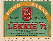 etykieta piwna - browar Okocim