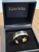 KING WILL TUNGSTEN CARBIDE Śliczny pierścień rozm. 28