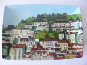 Patera Vista Alegre Portugalia. Malarstwo naiwne. Naif