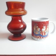 Wazon świecznik Sadowski szklo prl