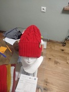 Czapka damska hand made 100 procent Merino 