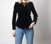 Aksamitna marynarka żakiet Laura Ashley vintage y2k 90s rozmiar 36/38