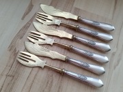 WIDELECE I NOŻE DO RYB SREBRO PRÓBA 3 WARSZAWA