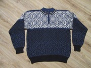 CHRISTIANIA norweski sweter męski wzory 100% wełna jak nowy_ L
