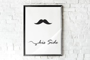 Plakat/Obraz A3 ozdobny do sypialni "His side"