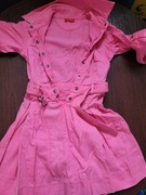 Debenhams różowa sukienka z bawełny z paskiem 6 lat  jak za darmo