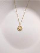 naszyjnik z kryształem górskim szlifowanym kryształ kwarc ze stali