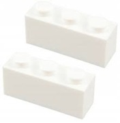 LEGO CEGŁA 1X3 BIAŁY ( 2 SZTUKI) 