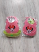 Nowy zestaw Disney śliniak z kieszonką 4m+ plastikowy różowy Myszka Minnie