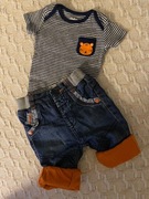 Carter's body george spodnie jeansowe - fajniutki zestaw 2 szt. 0-3m