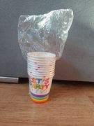 Kubki papierowe Let's Party urodzinowe imprezowe Nowe 