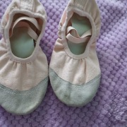 BALETKI DO TAŃCA RYTMIKI GIMNASTYKI MODEL "CODA" ROZMIAR 34 RÓŻOWE 21 CM