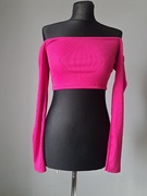 Nowa różowa krótka bluzka M/38 bershka  fuksja crop top