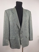 Marynarka męska elegancka w kratkę wełna jedwab wool seda  52