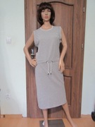 KARI TRAA szara dresowa sukienka z paskiem NOWA _ S