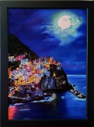 Obraz olejny na płótnie w drewnianej ramie 59x79 cm