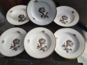 Zestaw talerzy obiadowych Kahla Konitz z różą wiejskie klimaty