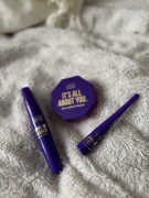 Wibo zestaw tusz do rzęs maskara eyeliner puder sypki z jedwabiem