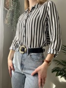 Biała koszula w paski, z długim rękawem, roz. S, stan bardzo dobry, Esmara